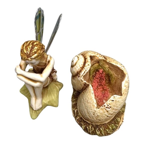 Bells Chymes Isle of Gramarye Faerie Children Trinket Box Harmony Kingdom Snail - Picture 6 of 11